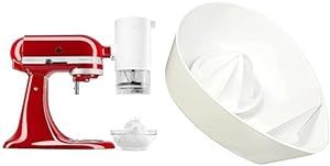 KitchenAid Stand Mixer Attachment Frozen Treat Bundle, Shave Ice Attachment with Citrus Juicer, KSMSIA & JE, White