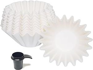 GoldTone 100 Pack Coffee Filters,1-2 Cup Basket Paper Coffee Filters for Miniature Mr Coffee, Small Coffee Maker, Single Serve Coffee Pot, Pour Over Coffee Makers with 1 OZ Scoop