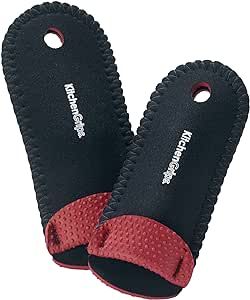 Kitchen Grips 2 Piece Deluxe Pan Handle Holder Set, Red/Black
